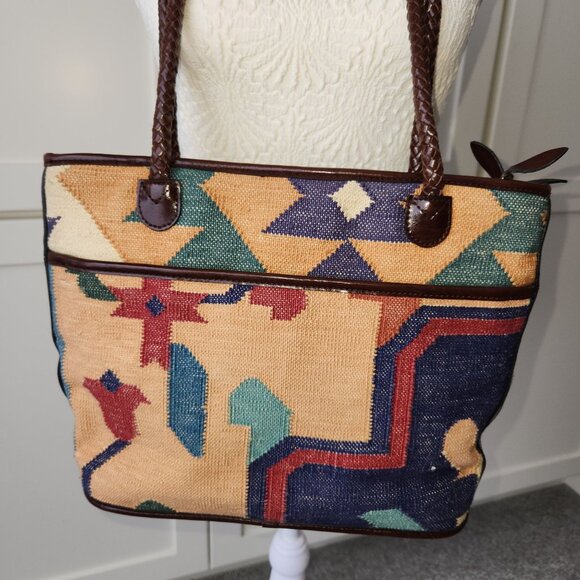 Legacy Chicago Aztec Southwestern Woven Tapestry Shoulder Bag Boho Cowgirl - Picture 2 of 12